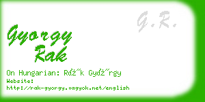 gyorgy rak business card